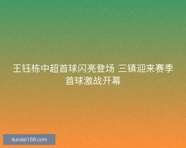 王钰栋中超首球闪亮登场 三镇迎来赛季首球激战开幕