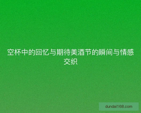 空杯中的回忆与期待美酒节的瞬间与情感交织